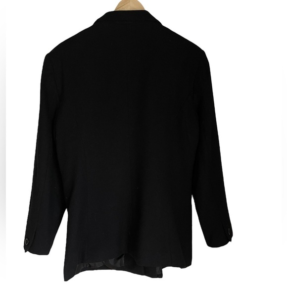 Vintage 100% Pure Wool 3 Button Black Blazer‎ By Norton McNaughton Size: 14 - Picture 6 of 8